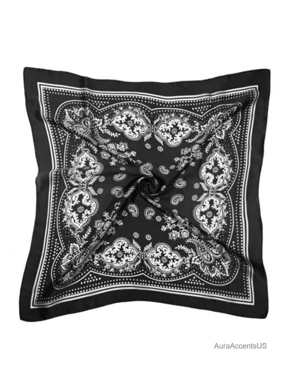 Satin Head Scarf 27.5" Square Silk Bandana Hair Wrap for Women